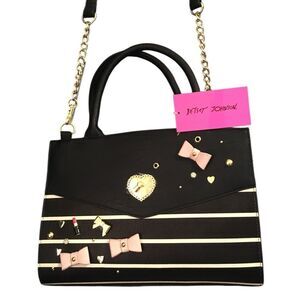 $118 NWT BETSEY JOHNSON PUSHING DAISIES FLORAL SATCHEL PURSE GIRLHOODCORE